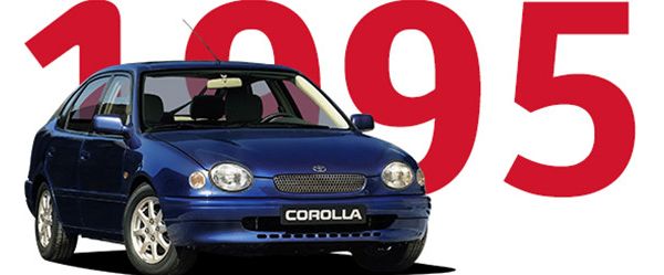 Toyota Corolla, exterieur, blauw, schuin voor, 1995-2000