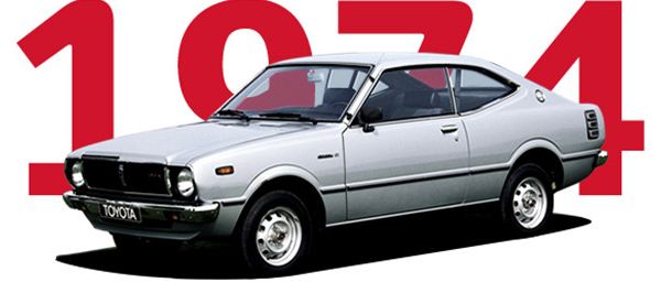 Toyota Corolla, exterieur, grijs, linksvoor, 1974-1979