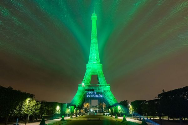 Toyota, Eifeltoren, groen, verlicht