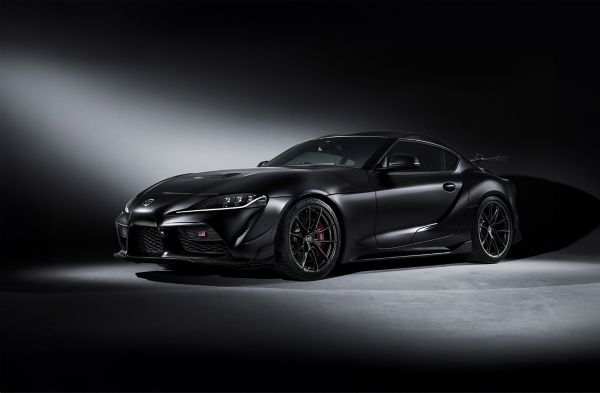 Toyota, GR, Supra, A90, Final, Edition, linker, voor, zijaanzicht, exterieur, zwart