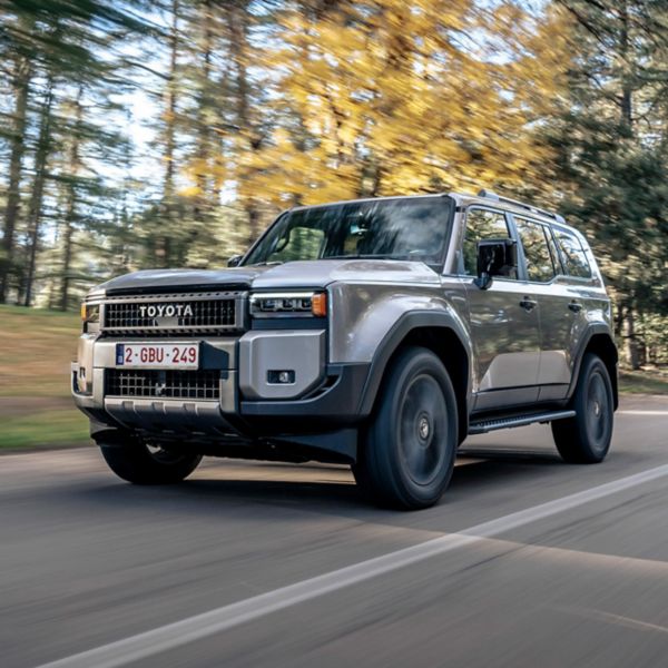 Toyota, Land, Cruiser, exterieur, rijdend, door, bossen