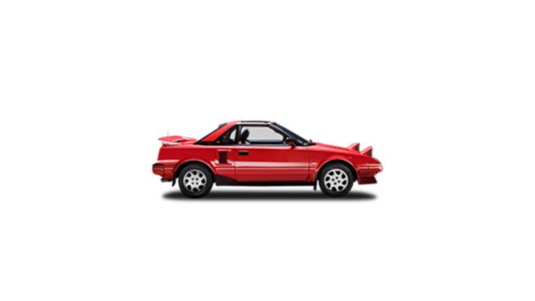 Toyota MR2, exterieur, zijkant, rood