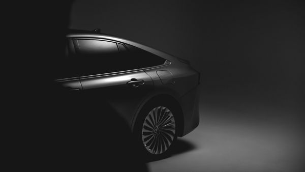 Toyota Mirai, exterieur, zijkant, achter, coupe, silhouet