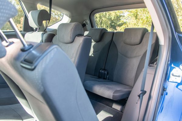 Toyota, PriusPlus, interieur, omgeklapte, stoel