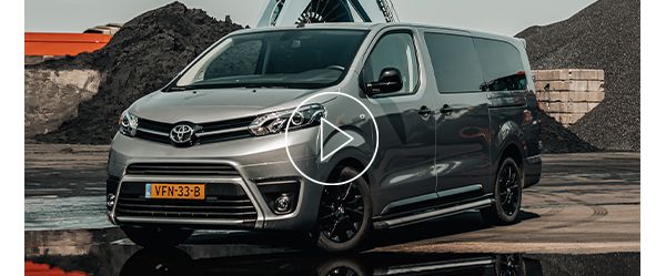 Toyota Proace, exterieur, linksvoor, grijs, thuistour, video thumb