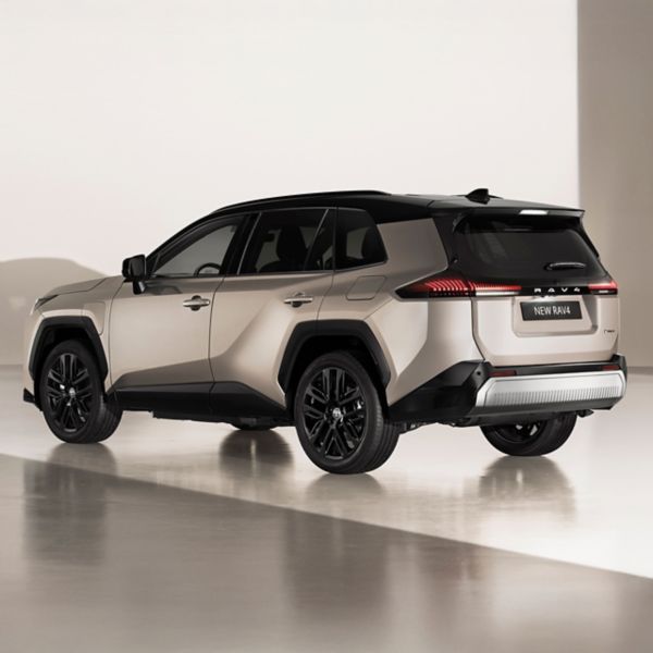 Toyota RAV4 driekwart achteraanzicht