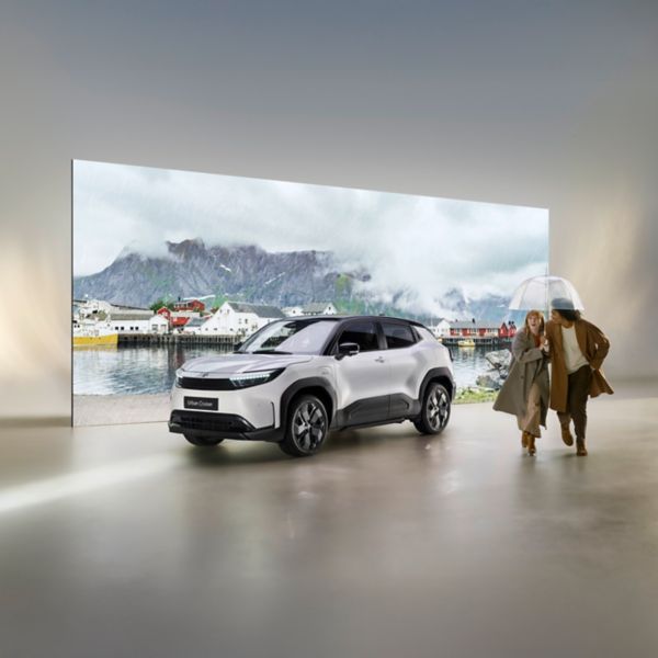 Toyota, Urban, Cruiser, linker, zijaanzicht, exterieur, koppel, paraplu