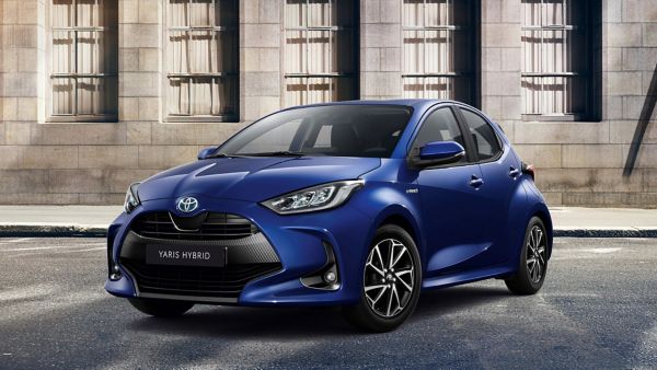 Toyota, Yaris, Hybrid, exterieur, blauw