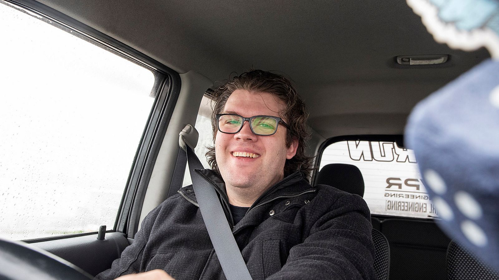 Toyota bB, interieur, Robin Vellekoop, achter het stuur