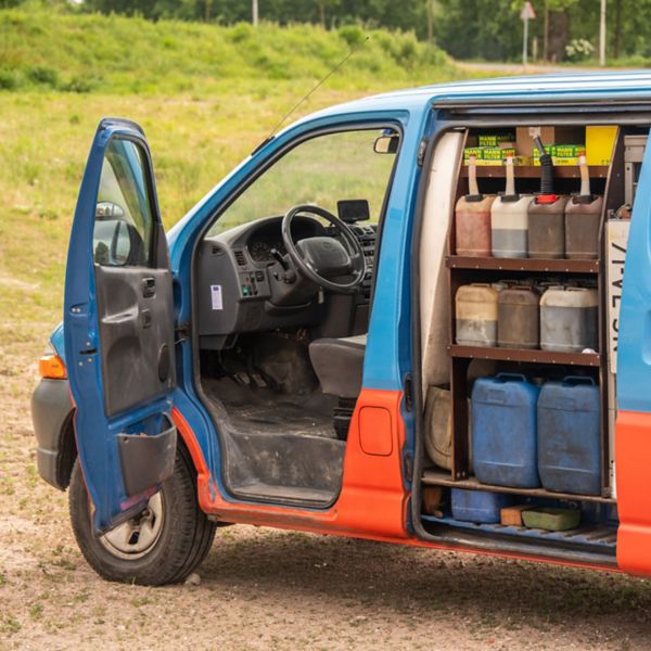 Toyota, exterieur, hiace, zijkant, open