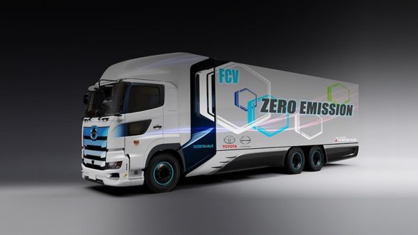 Toyota, exterieur, waterstof, vrachtwagen