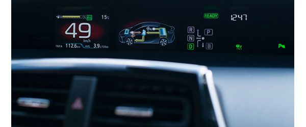 Toyota, hybrid, dashboard, infotainmentsysteem