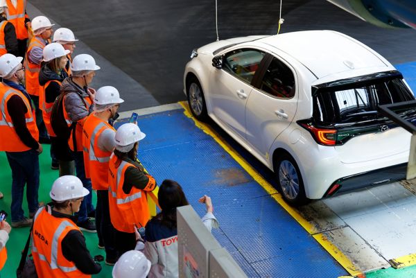 Zoom sur le logo Toyota 