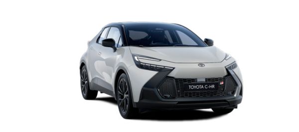 Vooraanzicht van een witte C-HR