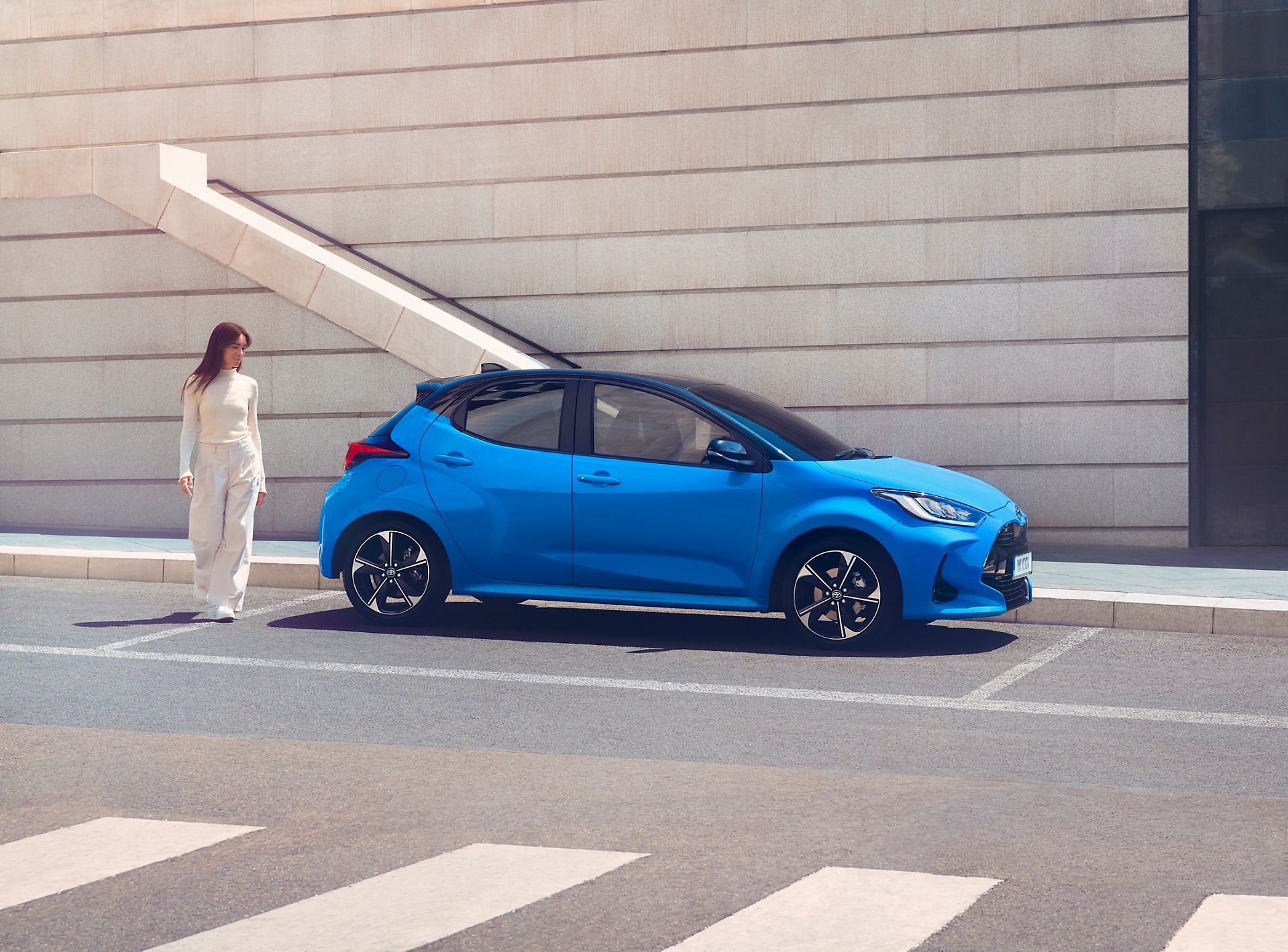 Vue 3/4 avant Nouvelle Yaris