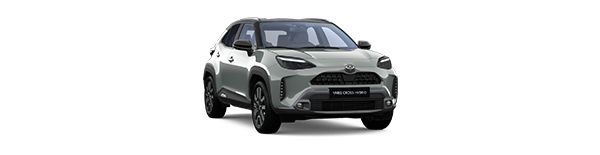 Gri Toyota Yaris Cross ön ve yan görünüşü
