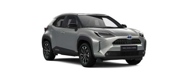 Gri Toyota Yaris Cross ön ve yan görünüşü