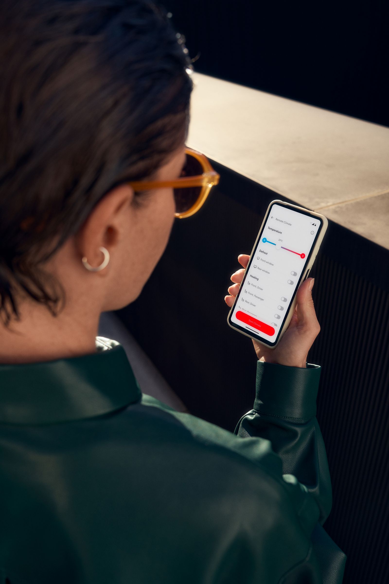 Application MyToyota ouverte sur le téléphone