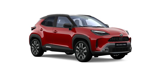 Червен с черен покрив Yaris Cross