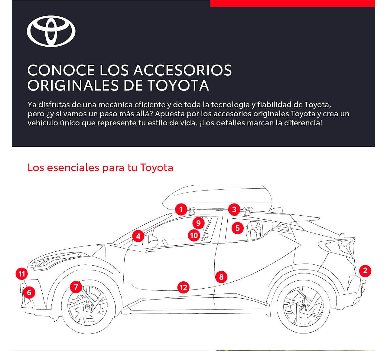 Accesorios originales para Toyota Hilux