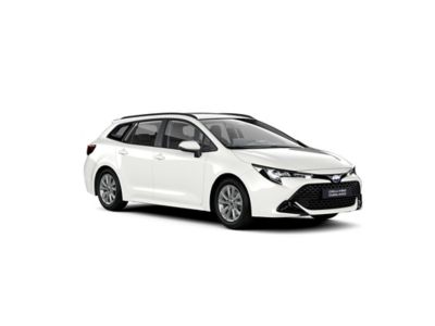 Ein weißer Toyota RAV4 Plug-in Hybrid auf weißem Hintergrund