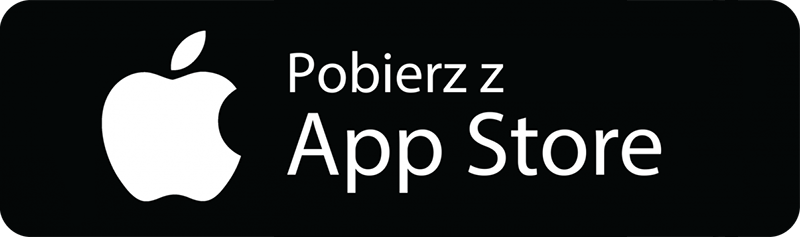 Logo Apple z napisem: „Pobierz z App Store”.