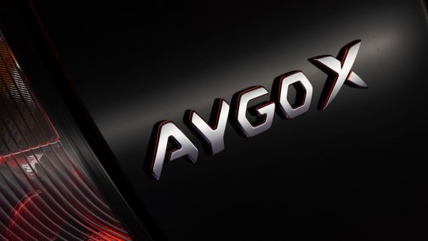 Toyota Aygo X logo closeup