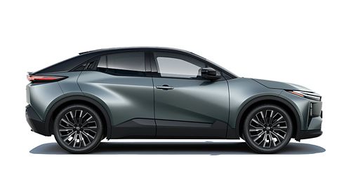 Toyota C-HR steht seitlich auf transparentem Hintergrund