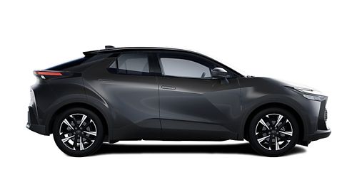 Toyota C-HR steht seitlich auf transparentem Hintergrund