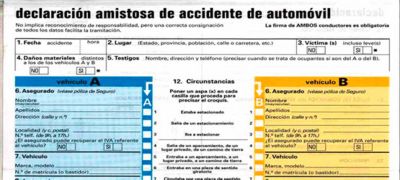 Rellena el parte correspondiente