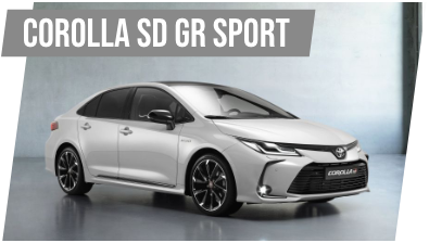 Toyota Corolla Sedan GR SPORT z podpisem.