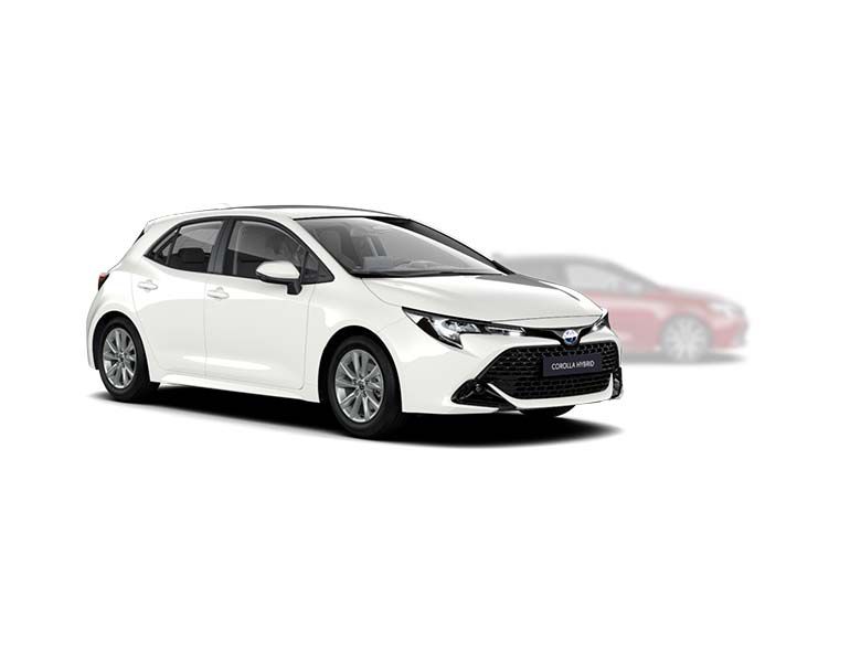 weißer Toyota Corolla in Standardausstattung
