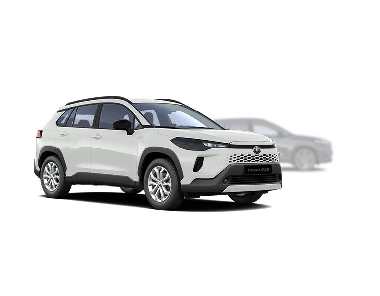 weißer Toyota Corolla Cross in Standardausstattung