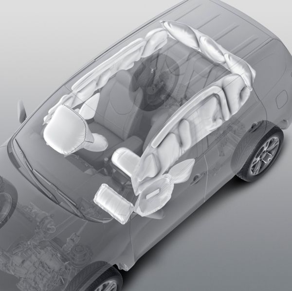 Toyota airbag visual in car