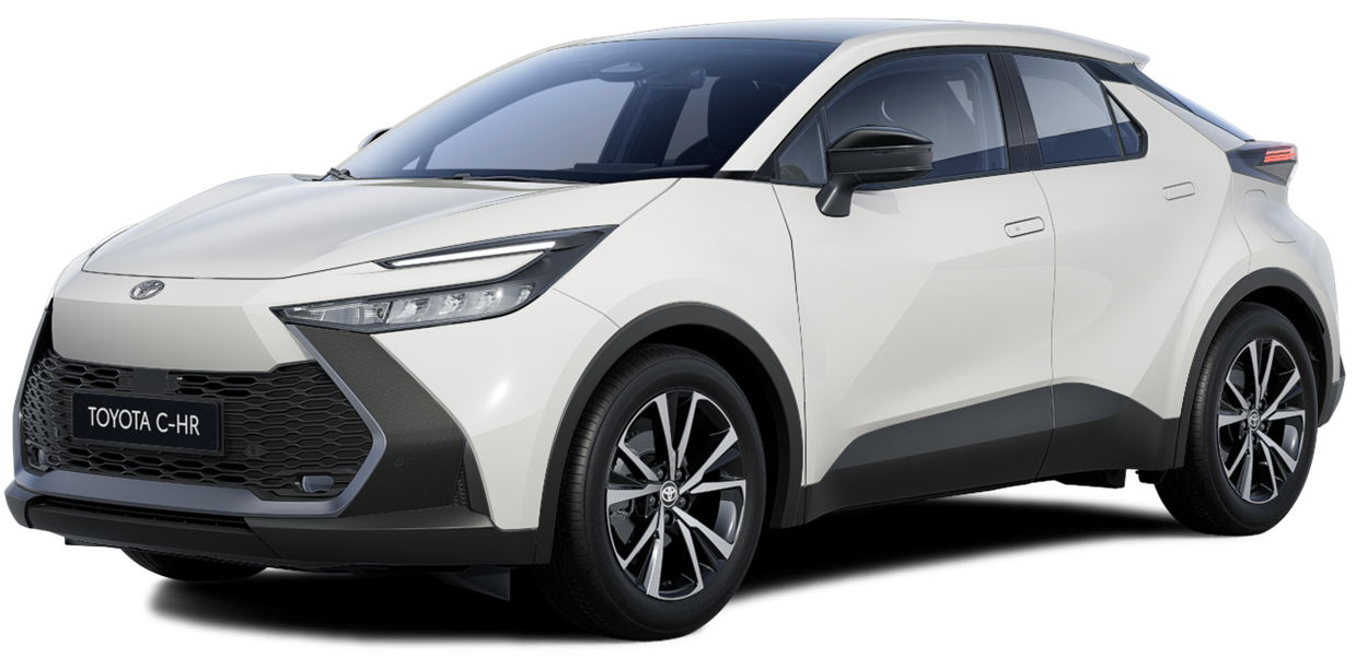 Bílá Toyota C-HR.