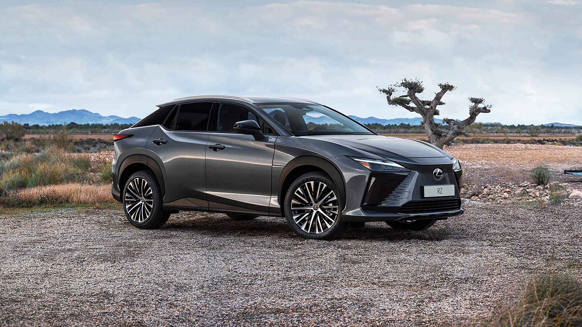 Side view of the Lexus RZ 450e