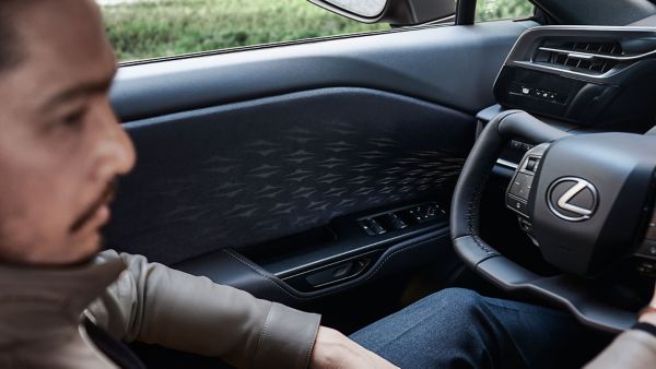 Drivers door interior of the Lexus RZ 450e