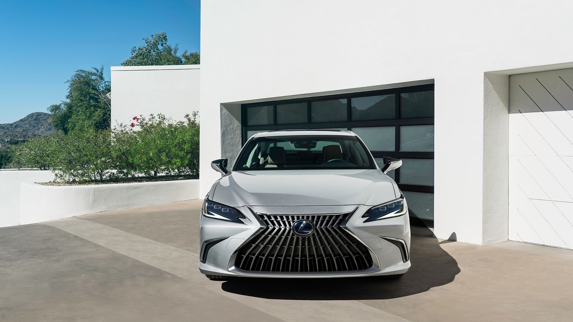 Front view of the Lexus ES F Sport