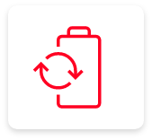 Ikona zespołu inwertera w układzie hybrydowym.