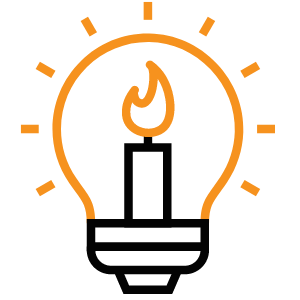 Žárovka s plamenem