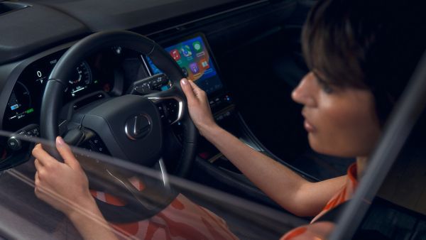 A person driving the Lexus LBX