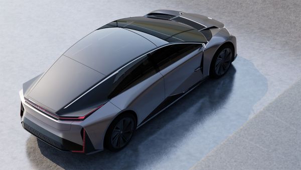 An overhead view of the Lexus LF-ZC concept car