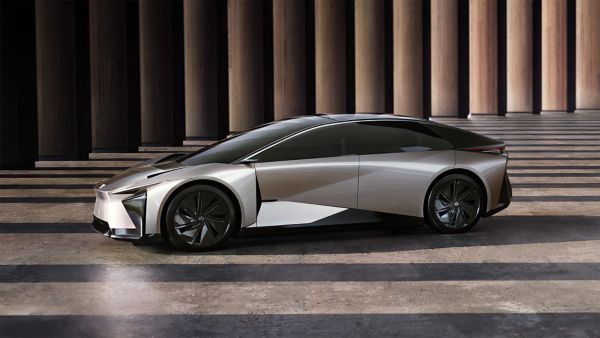 A side view of the Lexus LF-ZC concept car