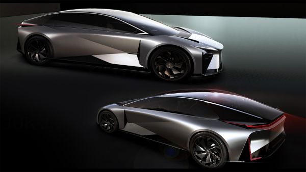 Two Lexus LF-ZC concept cars