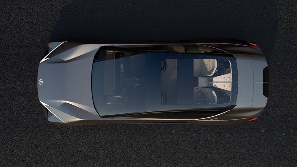 An overhead view of the LF-ZL concept car