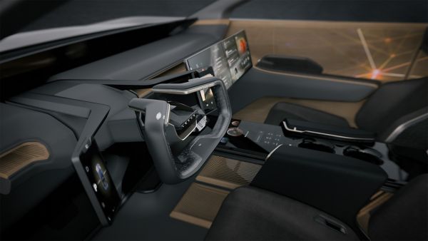 An interior view of the LF-ZL concept car