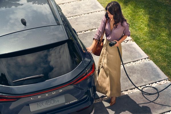 Raised view of a Lexus NX 450h+