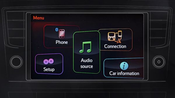 Close up of Toyota multimedia