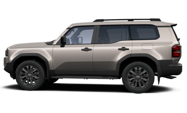 Siyah Toyota Land Cruiser Prado ön ve yan görünüşü