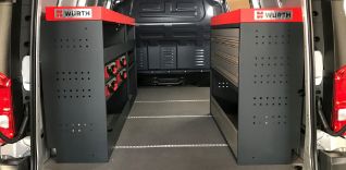 Vestavba Würth do dodávky s nářadím